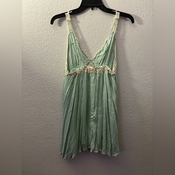 LuLu's Mint Green Lace Double Strap Mini Dress XS - Picture 4 of 12
